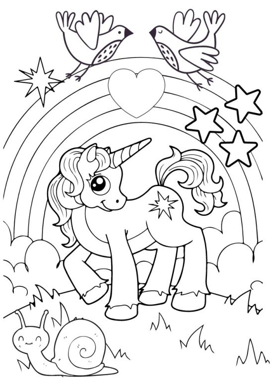 unicorno-da-colorare-facile-per-bambini