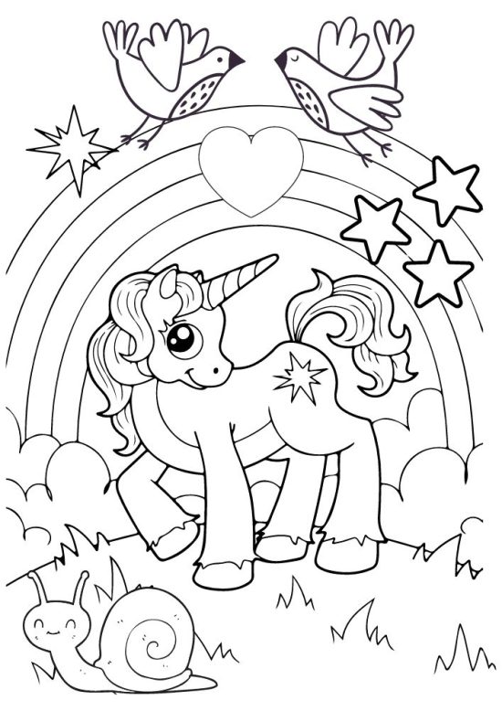 Disegni unicorno da stampare e colorare - Bambini in Fascia